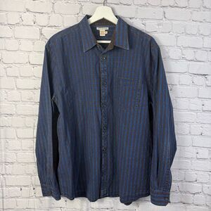 Carbon 2 Cobalt Blue Brown Checked Cotton Button down Size XL